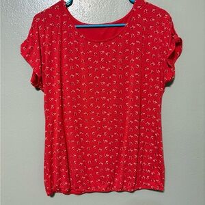 2 LASCANA Floral Women's Short Sleeve, Elastic waist Tops size 8/10